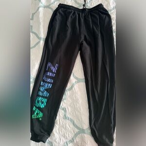Zumba Fitness Black Leggings with Green and Blue Logo